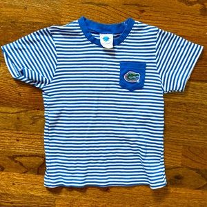 Baby gators striped pocket logo tee